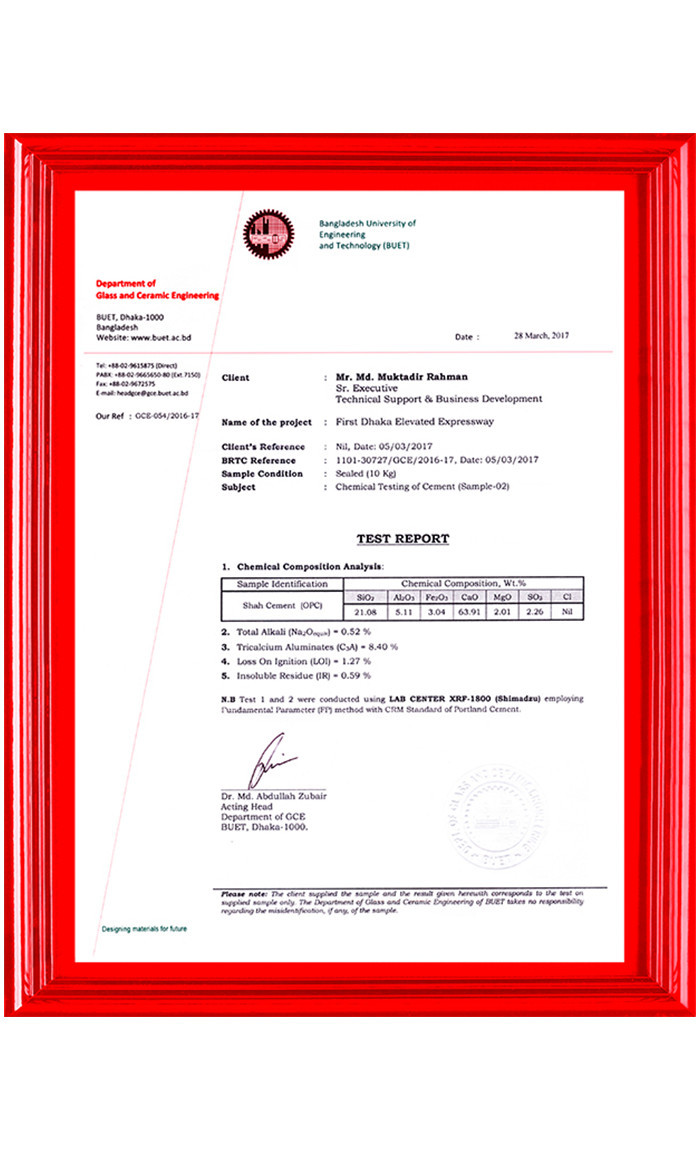 Chemical Report from BUET